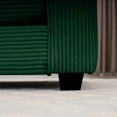 thumbnail image 4 of Modern Minimalist Corduroy Two-Seater Sofa 85cm with Footrest and Ottoman, Green, Comfortable and Durable, 4 of 15