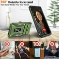 thumbnail image 5 of Pixel 7 case, Google Pixel 7 Case with Slide Camera Cover and HD Screen Protector, Shockproof Google Pixel 7 Phone Case with 360° Magnetic Ring Holder Kickstand Case for Google Pixel 7 Green, 5 of 12