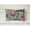 thumbnail image 2 of Carolines Treasures 8918PW1216 Blue Crabby New Orleans Beer Bottles Canvas Fabric Decorative Pillow, 12H x16W,, 2 of 3