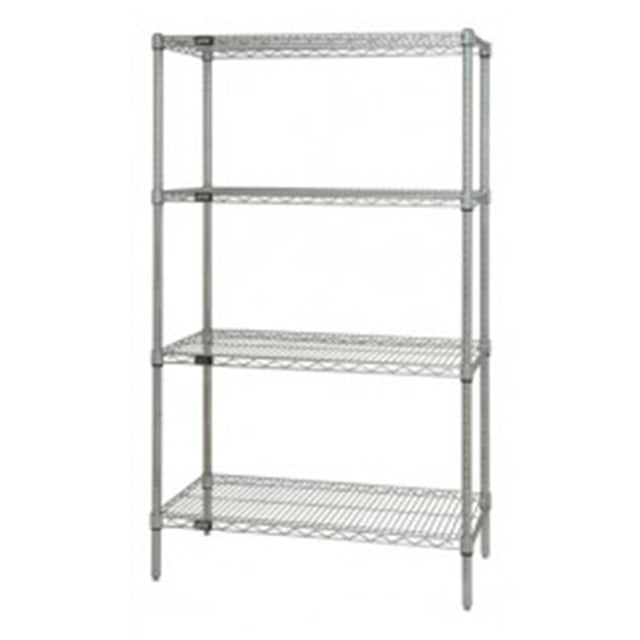 Quantum Storage WR86-1830S Unité de Rayonnage en Fil d'Acier Inoxydable à 4 Étagères - 18 x 30 x 86 Po.