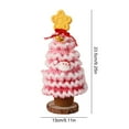 thumbnail image 6 of Opvise Handmade Crochet Christmas Tree Decoration Tabletop Knitted Small Artificial Flocking Christmas Tree for Home Office Holiday Decor, 6 of 8