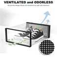 thumbnail image 3 of DQQKMM Shoe Storage Box, Clear Shoe box Plastic Stackable Shoe Organizer for Closet, Space Saving Foldable Shoe Rack Sneaker Container Bin Holder (black, X-Large-15pack), 3 of 9