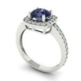 thumbnail image 2 of Clara Pucci 14K White Gold 1.33ct BlueSapphire Solitaire with Accents Ring, 2 of 8