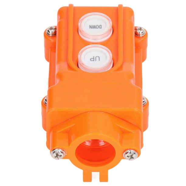 Interruptor De Botón De Grúa Arriba, Estación De Control Colgante De Plástico, Interruptores De Elevación Hacia Arriba Y Abajo Con Funda De Unión 220V 500V