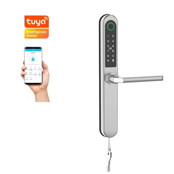 Jacmui Aluminum Alloy Fingerprint Smart Door Locks Waterproof with Easy Installation