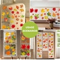 thumbnail image 5 of Double-sided Printing Window Clings,Autumn Leaves Stickers,Reusable Thanksgiving Day Decorations,for Christmas Halloween Glass Window Classroom Bulletin Board, 5 of 7