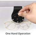thumbnail image 5 of Bling Car Sunglass Holder for Sun Visor, Vehicle Sunglasses Holder Leather Auto Visor Glasses Clip Eyeglass Mount, Rhinestone Eyeglasses Holder Clip Car Accessories for Women Girls, 5 of 5