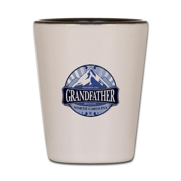 CafePress - Grandfather Mountain North Carolina 01 - White/Black Shot Glass, Unique and Funny Shot Glass
