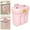 B, variant on Clearance Under $22, 1 Pack 15L Hanging Kitchen Trash Can, Foldable Waste Bin with Lid for Cabinet Door, Wall-Mounted Garbage Can for Under Sink, RV, Car, and Bathroom Use, 25x23x13cm (Sakura Pink)