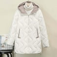 thumbnail image 3 of Fashion Plus Size Hooded Coats for Womens Winter Warm Casual Loose Solid Color Pocket Zippered Reversible Long Coat, 3 of 9