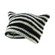 thumbnail image 1 of Sombrero De Ganchillo Sunnimix Gorro De punto Slouchy a Rayas para mujer Blanco Y negro, 1 of 8