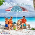thumbnail image 3 of PMU Multi Stripes with Multi-Color Beach Umbrellas Patriotic Flag Umbrella Pkg/1, 3 of 6
