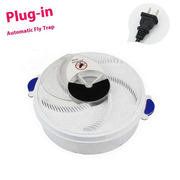 plug-in version Electric Fly Trap Fly Catcher Pest Device Flying Insect Trap Automatic Indoor Pest Traps Reject Control Catcher Repellents Tools for Patios Ranch (white)