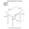 thumbnail image 5 of Atlantic Furniture Shaker Charger Chair Side Table in Caramel, 5 of 5