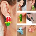 thumbnail image 4 of Animal Bite Ear Studs Animal Soft Clay Pendientes Lindo Pendiente De Dibujos Animados Para La Colocación Diaria Cateissary AP007541-02, 4 of 6