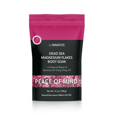 Pure Dead Sea Magnesium Flakes Clarity Soak – Relaxing & Replenishing 14oz Bath Soak – Infused with Natural oils for Muscle Recovery