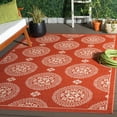 thumbnail image 2 of Safavieh Courtyard Kirsten Geometric Indoor/Outdoor Area Rug, Terracotta, 9' x 12', 2 of 16