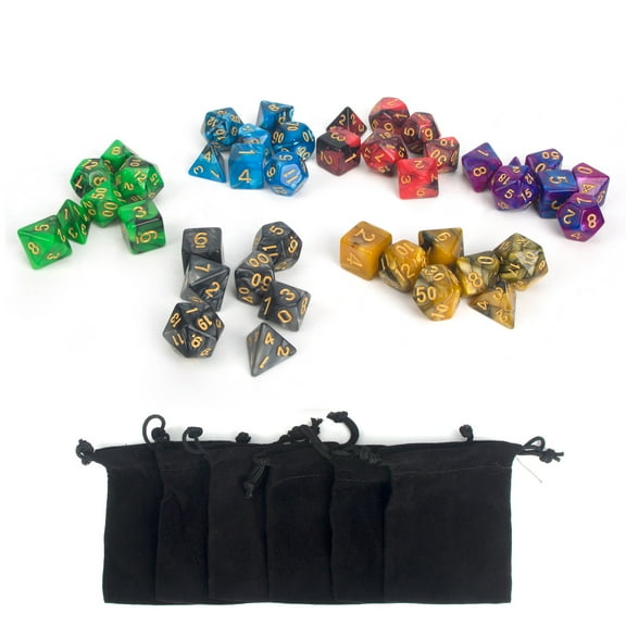 42pcs Colorful Mini Polyhedral Dice Set Dice Game Toys