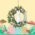 thumbnail image 6 of Easter Bunny Wreath for Front Door Spring Easter Decor with Artificial Eggs and Rabbit Holiday Door Hanging Welcome Sign Wreath for Indoor Outdoor Home Decoration (1Pc 8"), 6 of 7