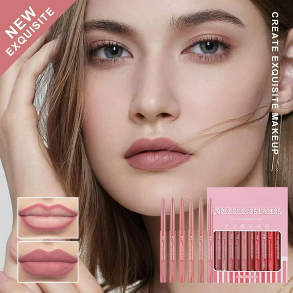 Pimple Patch Lipstick Lip Liner Female Set Not Easy To Fade Lip Liner Paste Lipstick Pen 12 Color Set