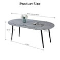 thumbnail image 4 of Sweiko Extendable Dining Table, 40"-71" Oval Table,  Wooden Kitchen Table for 4-8 People, Grey Dining RoomTable for Home, Office, 4 of 8