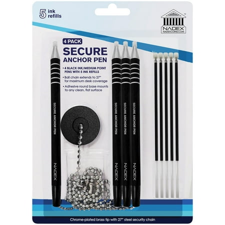 Nadex Coins NCS8-1177 4-Pack Secure Counter Ballpoint Pens (Best Over The Counter Penis Pills)