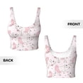 thumbnail image 6 of Rateoe Cute Piggy Ballerina Print Womens' Sports Bras Scoop Neck Sports Vest- Padded U Back Seamless High Impact Support, 6 of 7