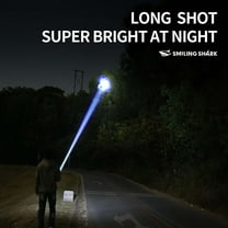 High Power Flashlight Long Distance Outdoor Bright LED Light with Zoom for Camping Emergency and Outdoor Activities