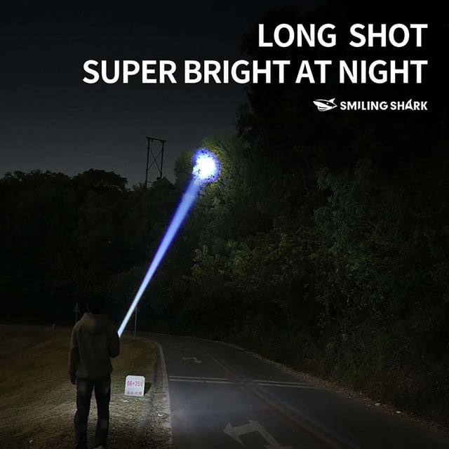 Cagogo 2Pcs Flashlight, High Lumen Long Range Outdoor Flashlight for Camping Hiking, Rechargeable Waterproof Flashlight for Emergency , Bright LED Flashlight for Night Work Search Rescue