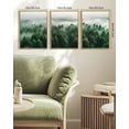 thumbnail image 7 of SHENIFY Green Fog Pine Tree Wall Art Nature Misty Nordic Forests Morden Decor Artwork Prints Rustic Living Room Hallway 12x16in3pcs Natural Framed, 7 of 7
