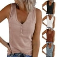 thumbnail image 3 of Askfv Women's Tank Top Summer Tops Casual Sleeveless Tunic Top Shirt, 3 of 3