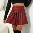 thumbnail image 2 of Moda para mujer Vestido de color sólido Cintura alta Paquete sexy Falda a la cadera Falda con diseño de arrugas irregulares Wmkox8yi FGJ1118, 2 of 3