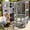 Grey Extra Large, variant on Large Wooden Catio Outdoor Cat Enclosure, Walk-in Kitty Condo with 7 Climbing Platforms, 2 Napping Houses, Expandable Window Panel & Weatherproof Asphalt Roof (Grey, Large)