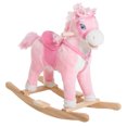 thumbnail image 1 of Kids Plush Toy Stuffed Horse Rocker Moving Tail Pink, 1 of 1
