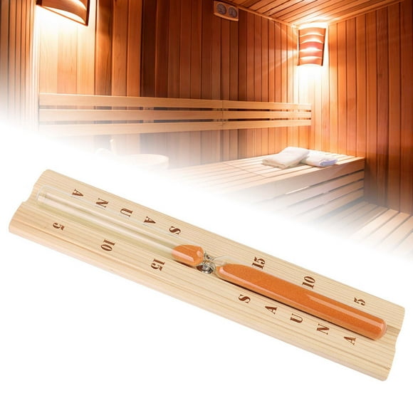 Sauna Hourglass Clock Wooden Sand Timer for Sauna Room with Wall Mount Ideal for Kitchen Bathroom Home Decoration