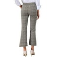 thumbnail image 3 of INSPIRE CHIC Women's Plaid Side Slit High Waist Work Office Suit Pants XS Black, 3 of 6