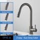thumbnail image 1 of Grifo de cocina de oro cepillado Quyanre, grifo de agua extraíble para fregadero de cocina, grifo mezclador de un solo mango, grifo de ducha de cocina de rotación 360 Tan Jianjun unisex, 1 of 2