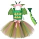 thumbnail image 3 of Vestido de dinosaurio para niñas con diadema de alas y cola, vestidos de tutú de dibujos animados para niñas pequeñas para fiesta de cumpleaños de Halloween, fotografía, 3 of 5