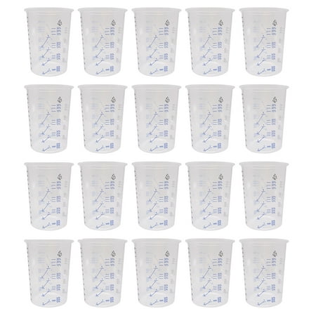 

20Pcs Plastic Disposable Paint Mixing Cup Measurements Cups for Resin Epoxy Pour 600ML