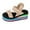 sandals 127#Khaki, variant on oqasdz Women's Sandals Ladies Fashion Solid Color Beach Shoes Nesh Elastic Band Wedge Sandals Trendy Versatile Casual Outdoor