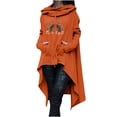 thumbnail image 1 of Hauts à Capuche pour Femmes Automne Citrouille Graphique Chandails en Molleton à Capuche Pulls Manches Longues avec Poche, 1 of 5