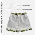 thumbnail image 3 of FORMRS Boys Swim Trunks Quick Dry Mesh Liner Boardshorts Sizes XS-XL, Green Flower Pattern, 3 of 7