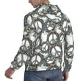 thumbnail image 3 of Hoodies for Men - cool grey peace sign Long Sleeve Comfrt Men'S Fashion Hoodies & Sweatshirts, Sweatshirts for Men Hoodies Pullover Clothing Clothes with Pouch, 3 of 7