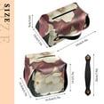 thumbnail image 2 of Vintage White Flowers Tissue Box Cover Leather Square Rectangle Tissue Box Holder for Bathroom Living Room Desk Office Decor, 2 of 7