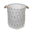 thumbnail image 2 of Maison Concepts Round Fabric Hamper With Handle (White Diamond) (15.75L X 15.75W X 19.7H), 2 of 2