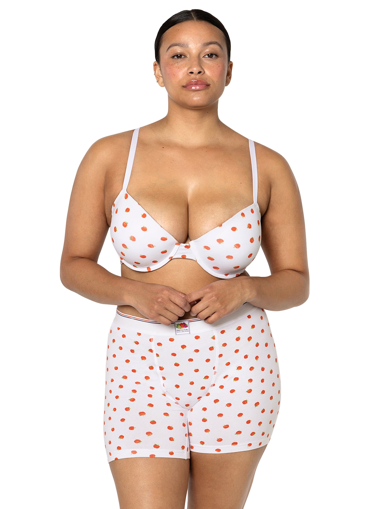 fresh collection by Fruit of the Loom Women's Cotton Demi Push-Up Bra