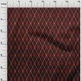 thumbnail image 2 of oneOone Cotton Silk Red Fabric Argyle Check Craft Projects Decor Fabric Printed By The Yard 42 Inches Wide, 2 of 4