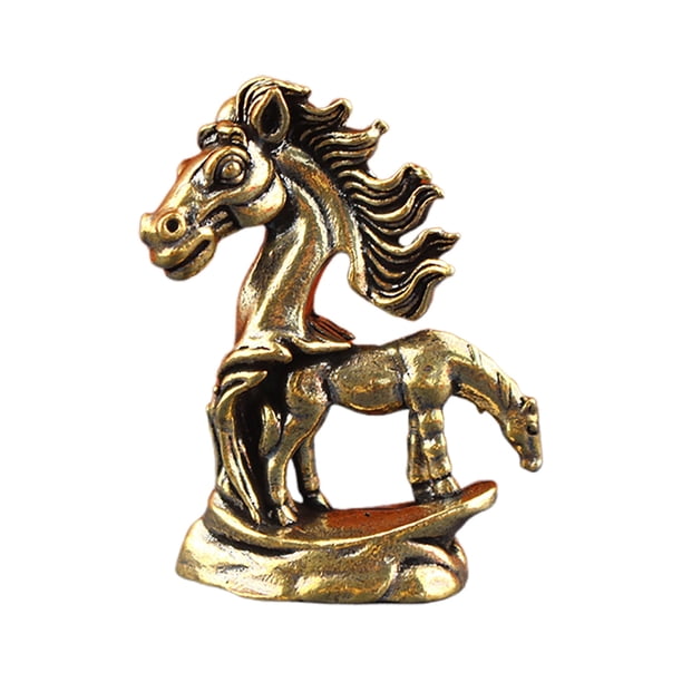 Adorno de latón del Año del Caballo, 3 estilos, antideslustrante, con significado auspicioso, para el salón, el estudio o la entrada de casa, regalo, coleccionable