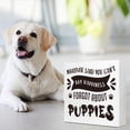 thumbnail image 5 of Zomyto 7x7 In Funny Dog Wooden Box Sign,Whoever Said You Can't Buy Happiness Forgot About Puppies, 5 of 7