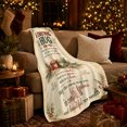 thumbnail image 3 of Christmas Hug Rustic Holiday Blessing, Festive Holiday Scene, Warm Flannel Blanket for Living Room and Reading Nook, Art Lovers Christmas Gift, Festive Home Decor, 3 of 9